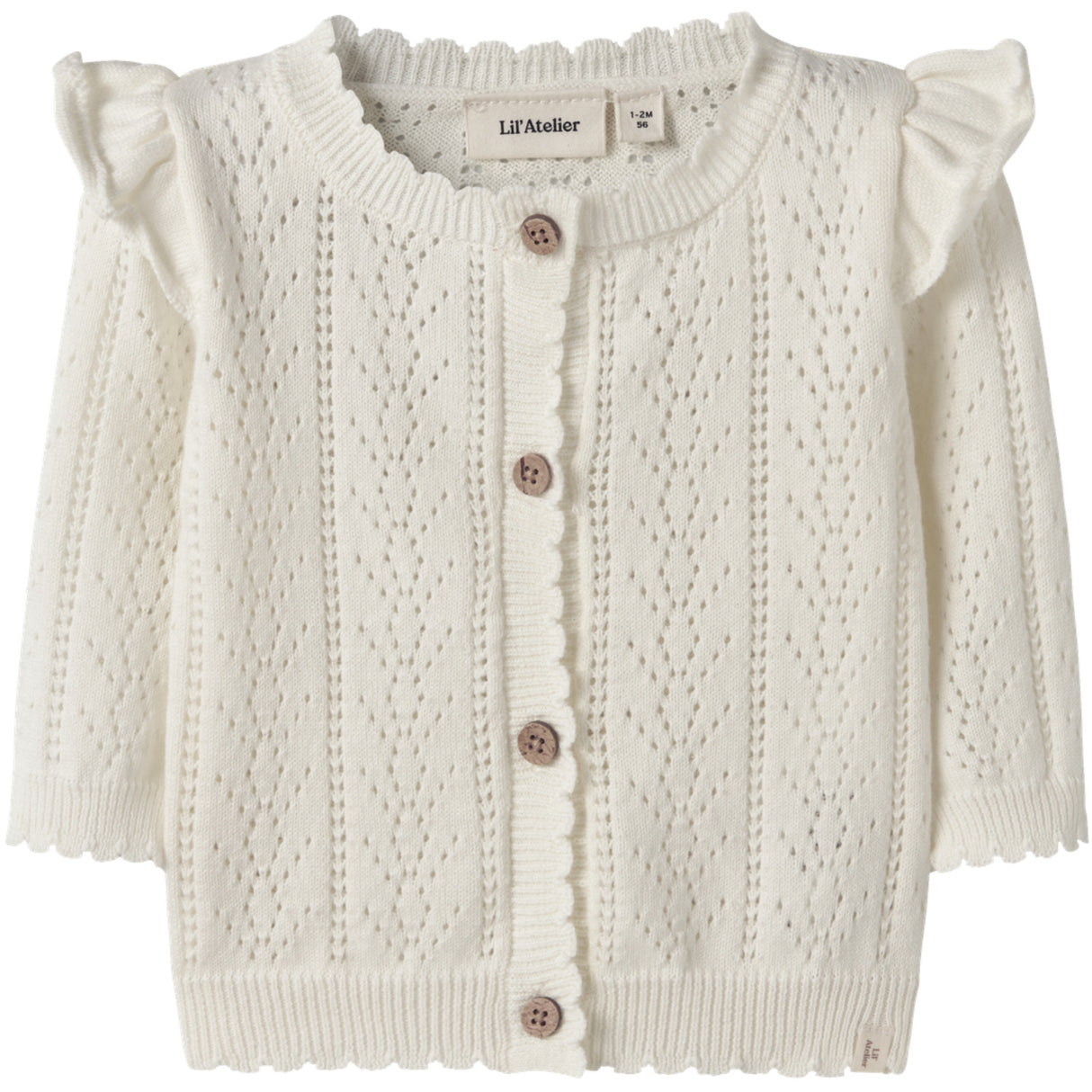 Lil'Atelier Coconut Milk Nbfjela Ls Knit Card Lil