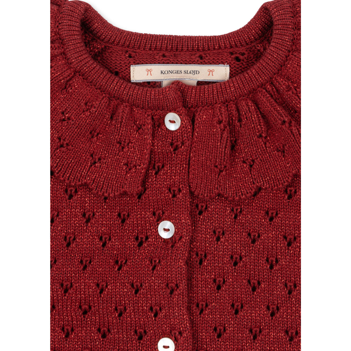 Konges Sløjd Red Dahlia Holiday Knit Cardigan