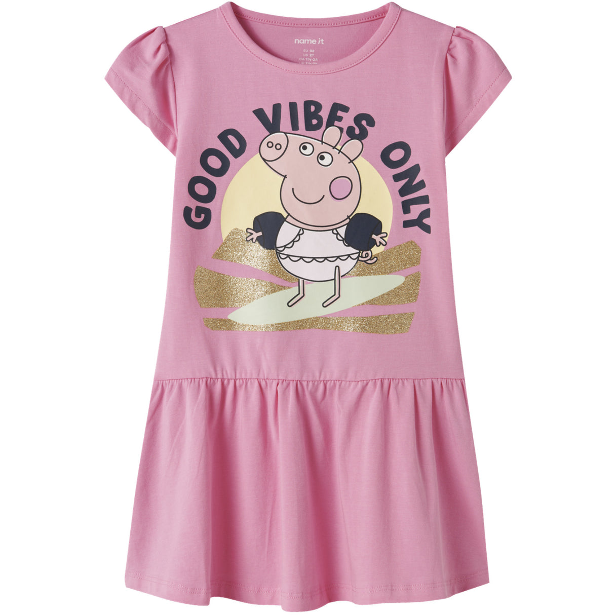 Name It Pink Drink Nmfarina Peppa Ss Dress Cplg