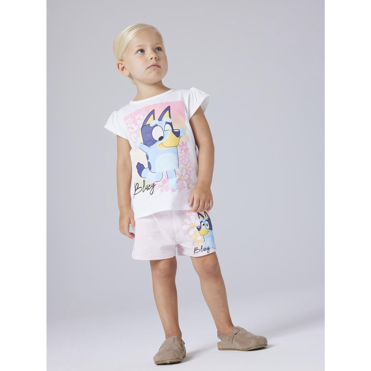 Name It Bright White Nmfmaka Bluey Ss Top Sky