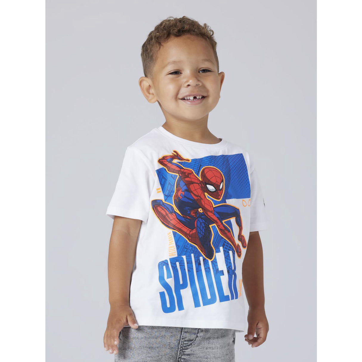Name It Bright White Nmmajit Spider Nreg Ss Top Box Mar