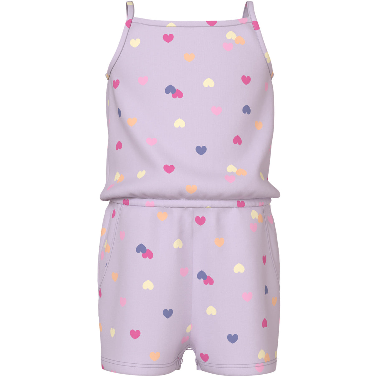 Name It Lavender Fog Colorful Hearts Nmfvigga Strap Suit