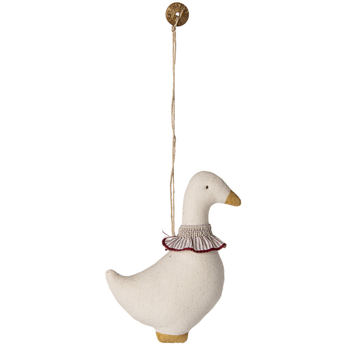 Maileg Fabric Ornament, Gås - Rødt Tørklæde
