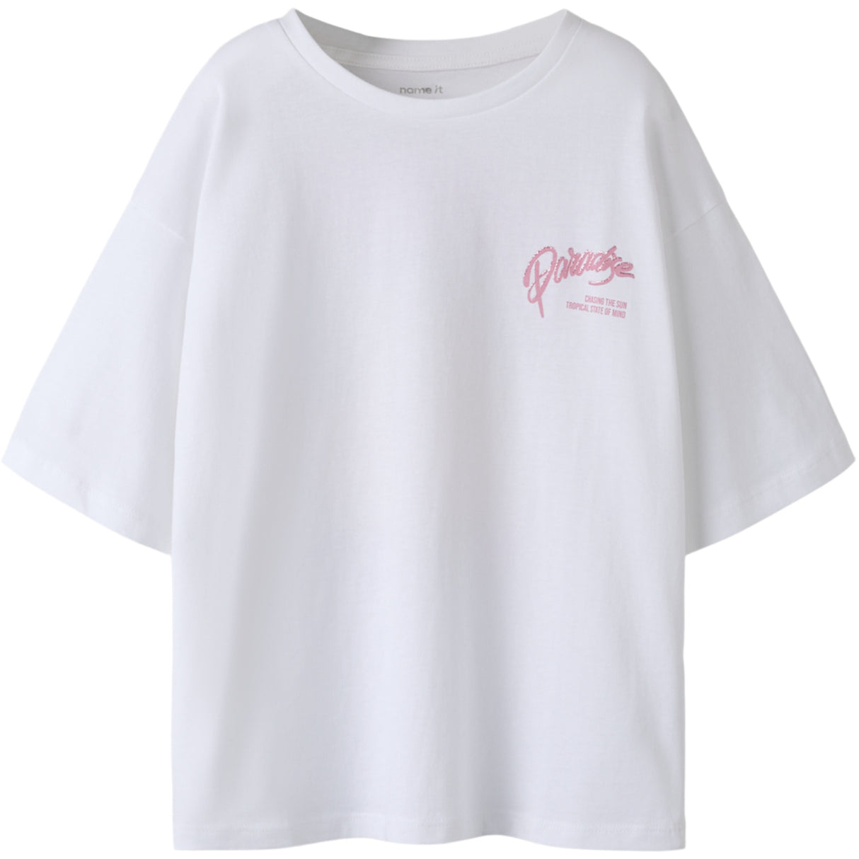 Name It Bright White Paradise Nkfhaima Ss Rlx Top Box