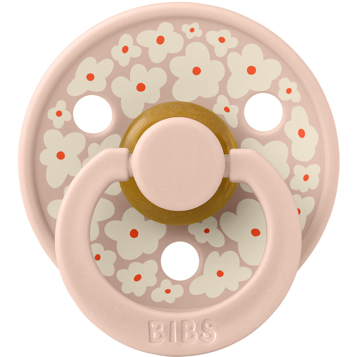 Bibs Blush Pacifier & Clip Gift Set Jasmine Field Latex