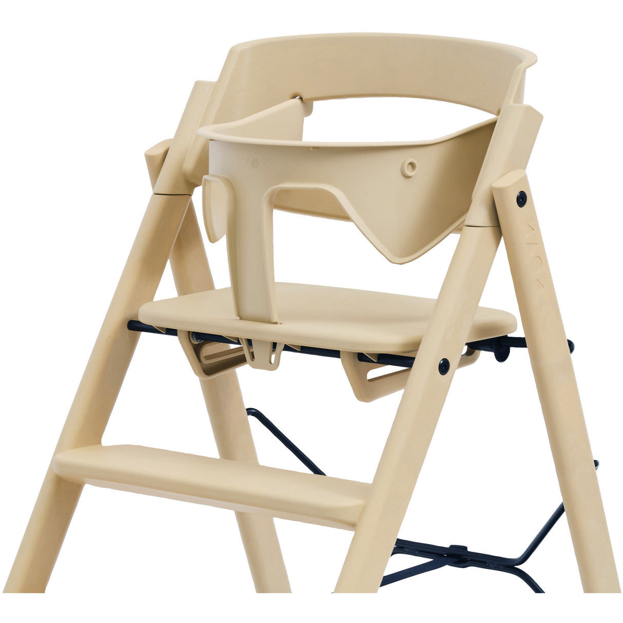 KAOS Desert Sand Klapp High Chair Recycled With KLAPP® Safety Rail & Tray Bundle