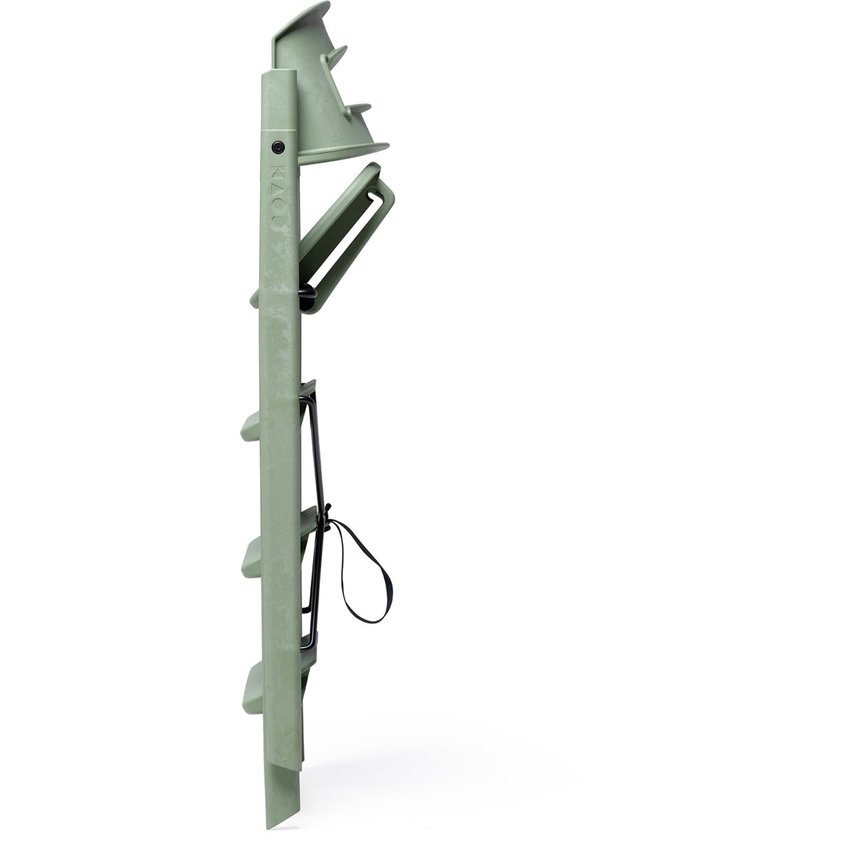 KAOS Mineral Green Klapp High Chair Recycled With KLAPP® Safety Rail & Tray Bundle