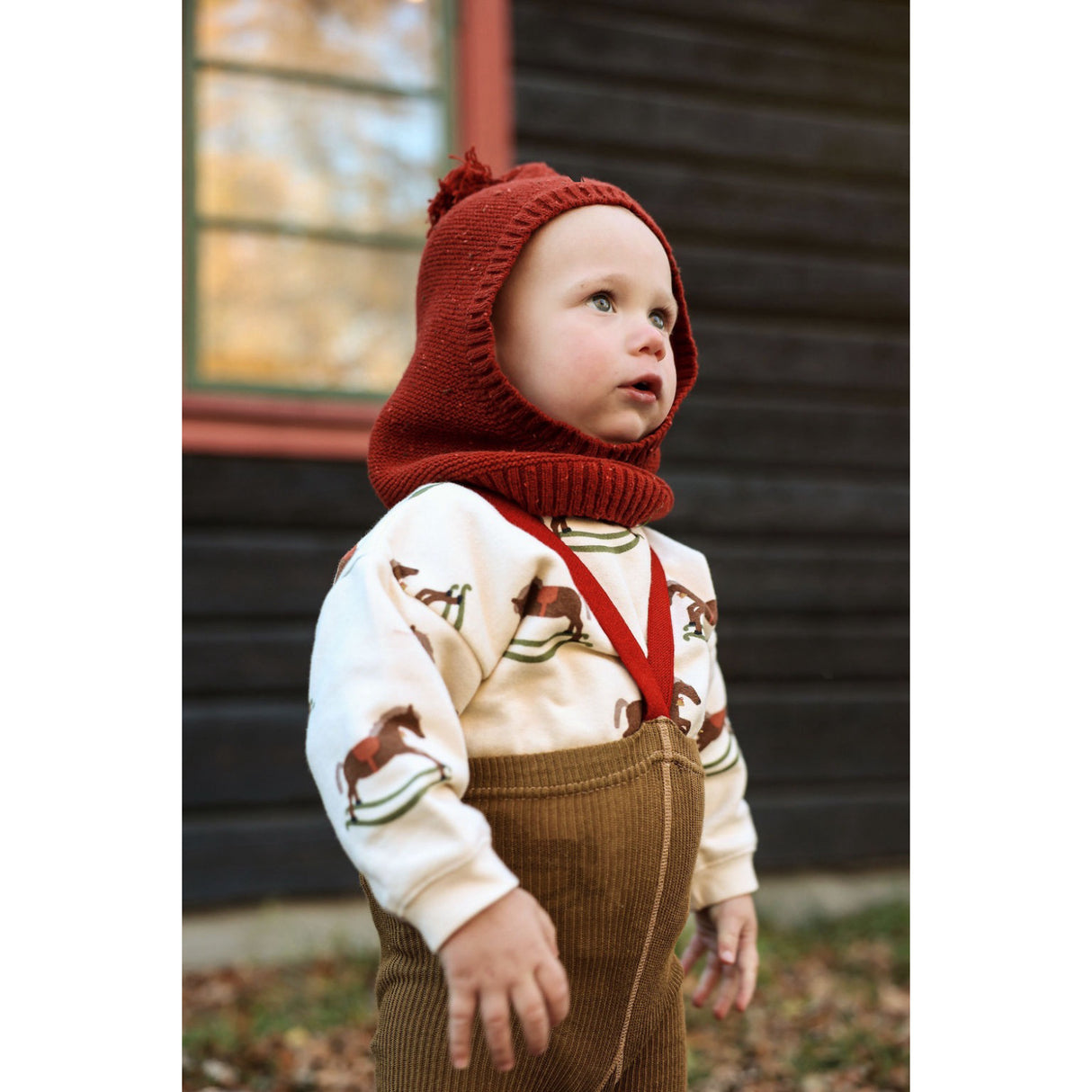 Silly Silas Acorn Brown With Maple Leaf Footless Tights Christmas Edition