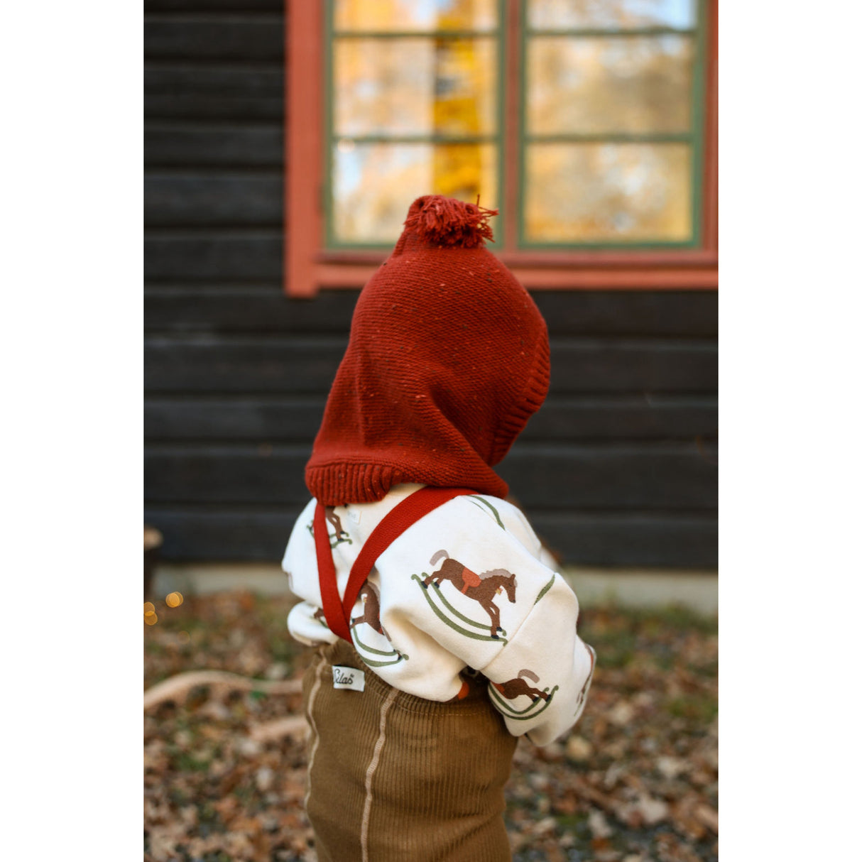 Silly Silas Acorn Brown With Maple Leaf Footed Tights Christmas Edition