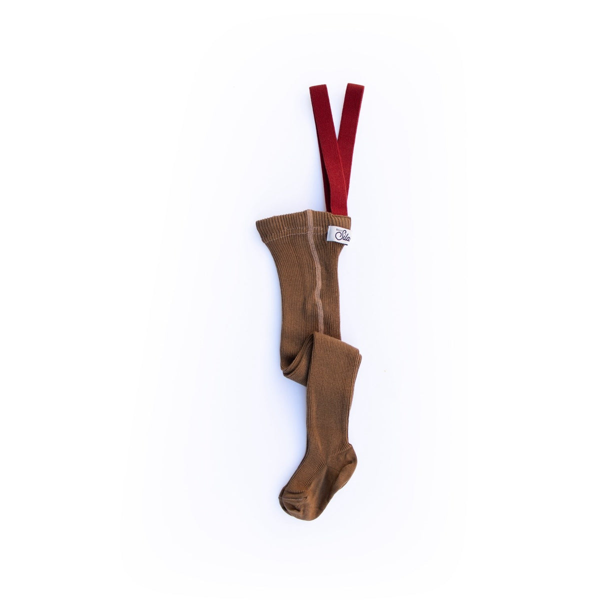 Silly Silas Acorn Brown With Maple Leaf Footed Tights Christmas Edition