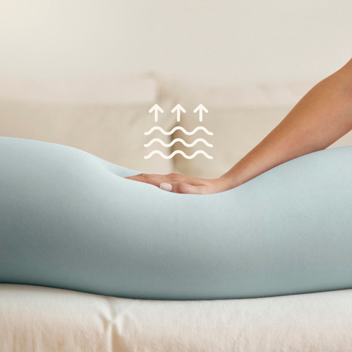 bbhugme Eucalyptus/Coral Pregnancy Pillow