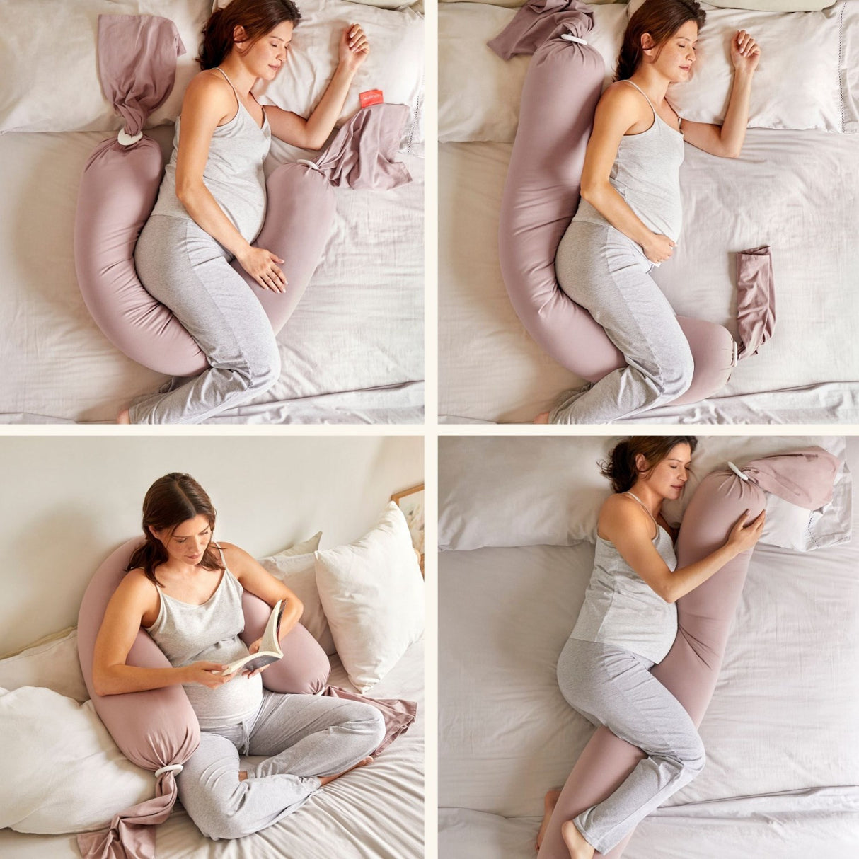 bbhugme Pink/Vanilla Pregnancy Pillow