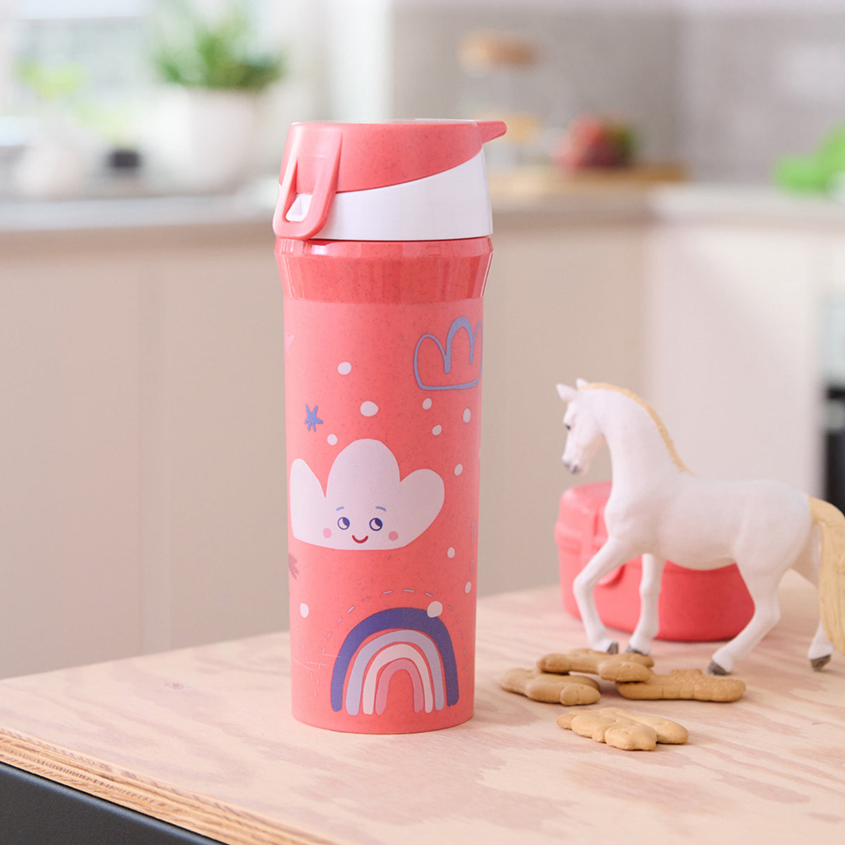 Koziol Organic Coral Red Water Bottle 500Ml Stan 0,5 Dreams