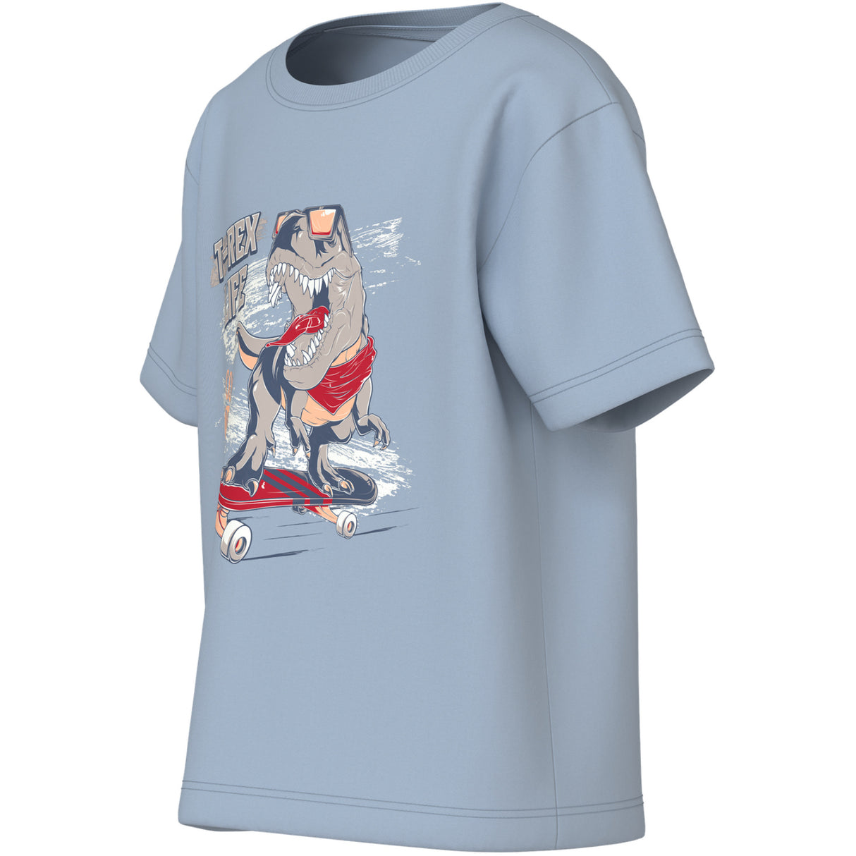 Name It Blue Fog Dino Skate Nmmvanyo Ss Nreg Top