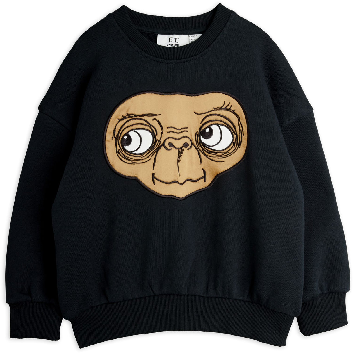 Mini Rodini Black E.T Application Sweatshirt
