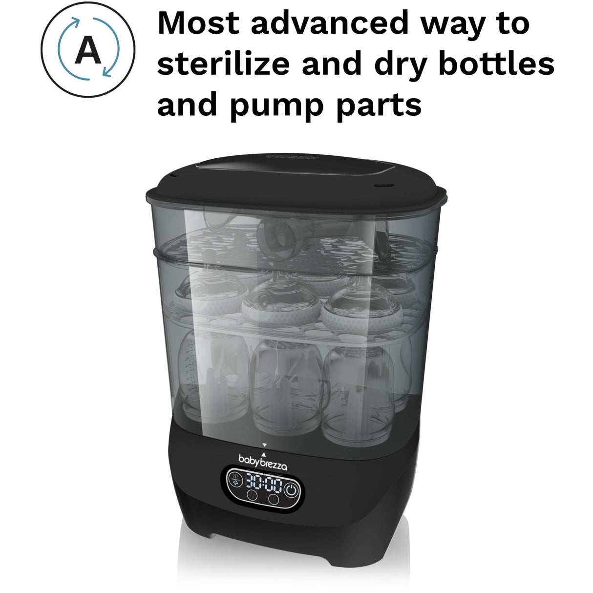 Baby Brezza Black Sterilizer Dryer Advanced