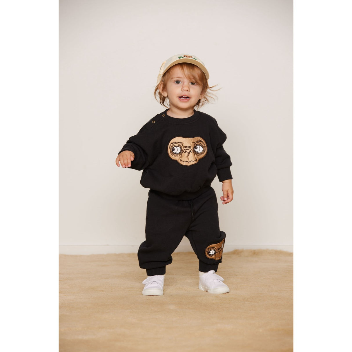 Mini Rodini Black E.T Application Sweatshirt
