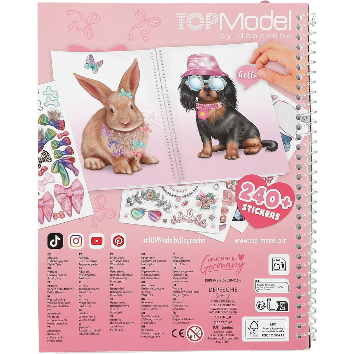 TOPModel Cute Animals Dress Me Up Stickers Book