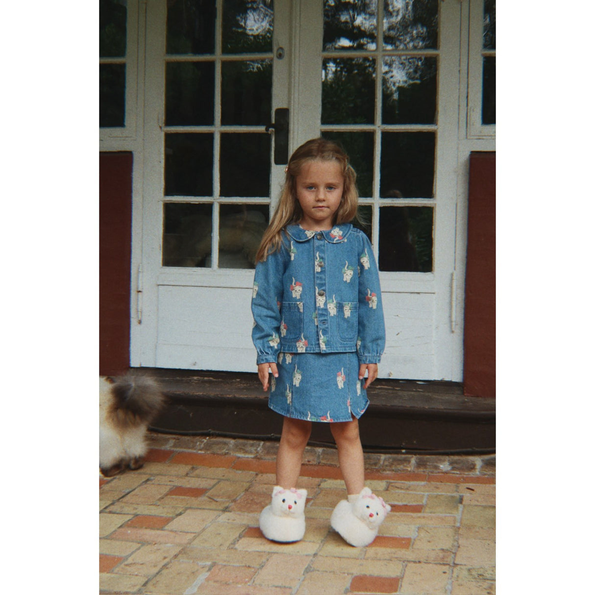 Konges Sløjd Bow Kitty Denim Magot Collar Jacket Gots