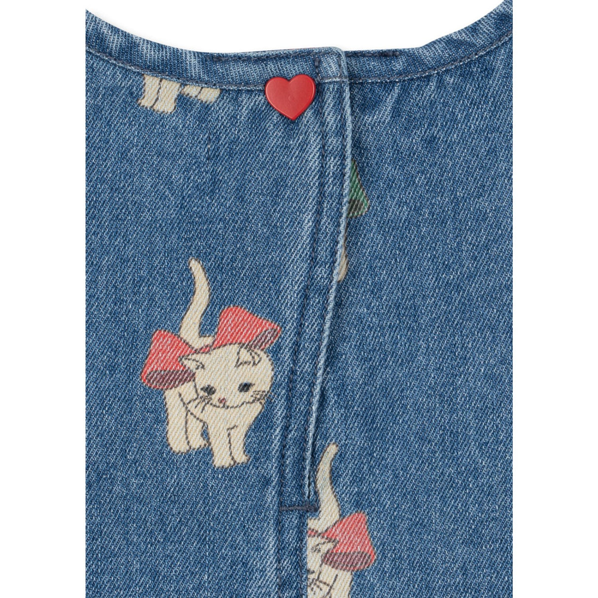 Konges Sløjd Bow Kitty Denim Magot Dress Gots