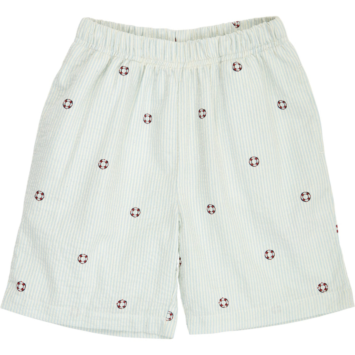 Müsli Tofu/ Ocean/ Mineral Red Seersucker Stripe Shorts