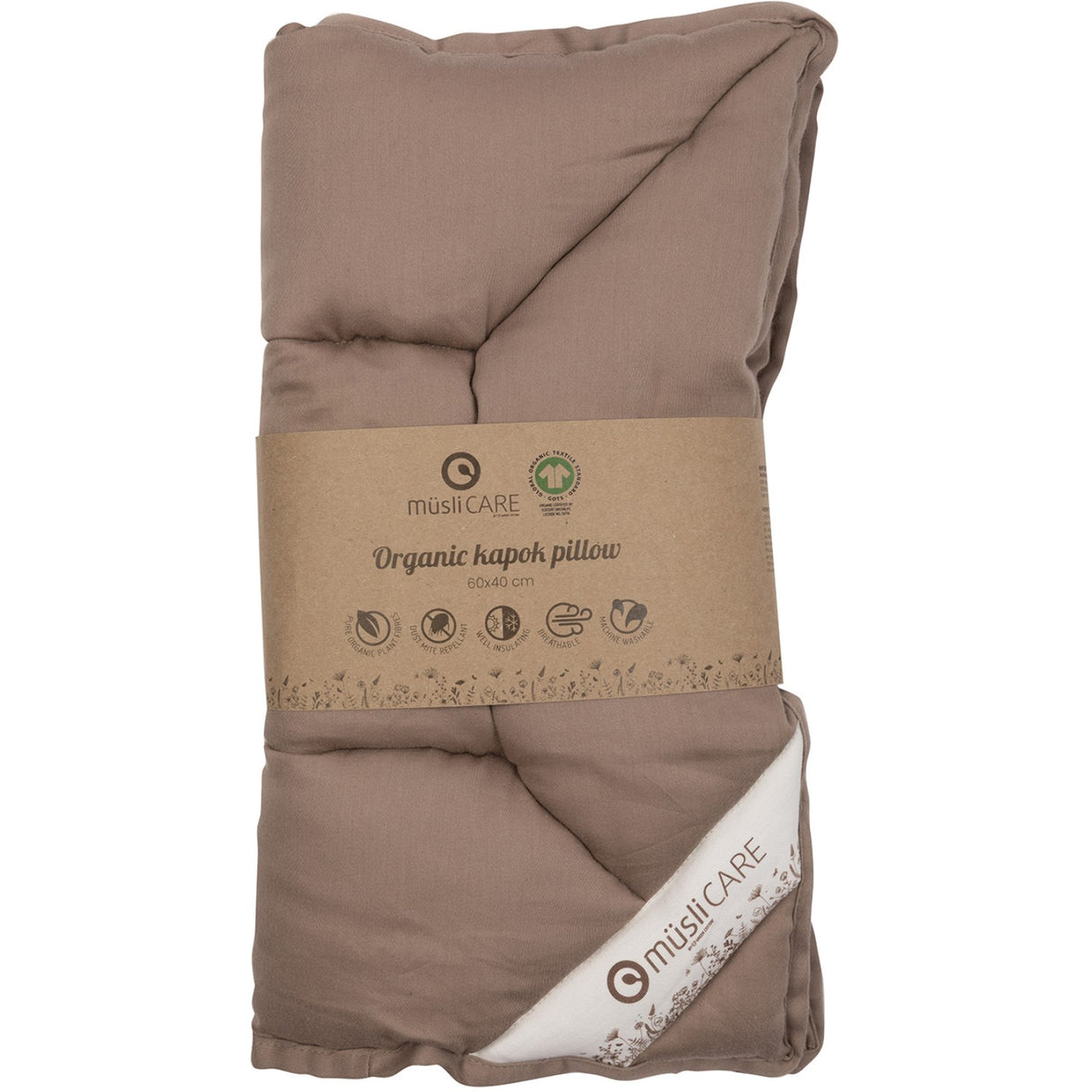 Müsli Walnut Satin Pillow Kapok