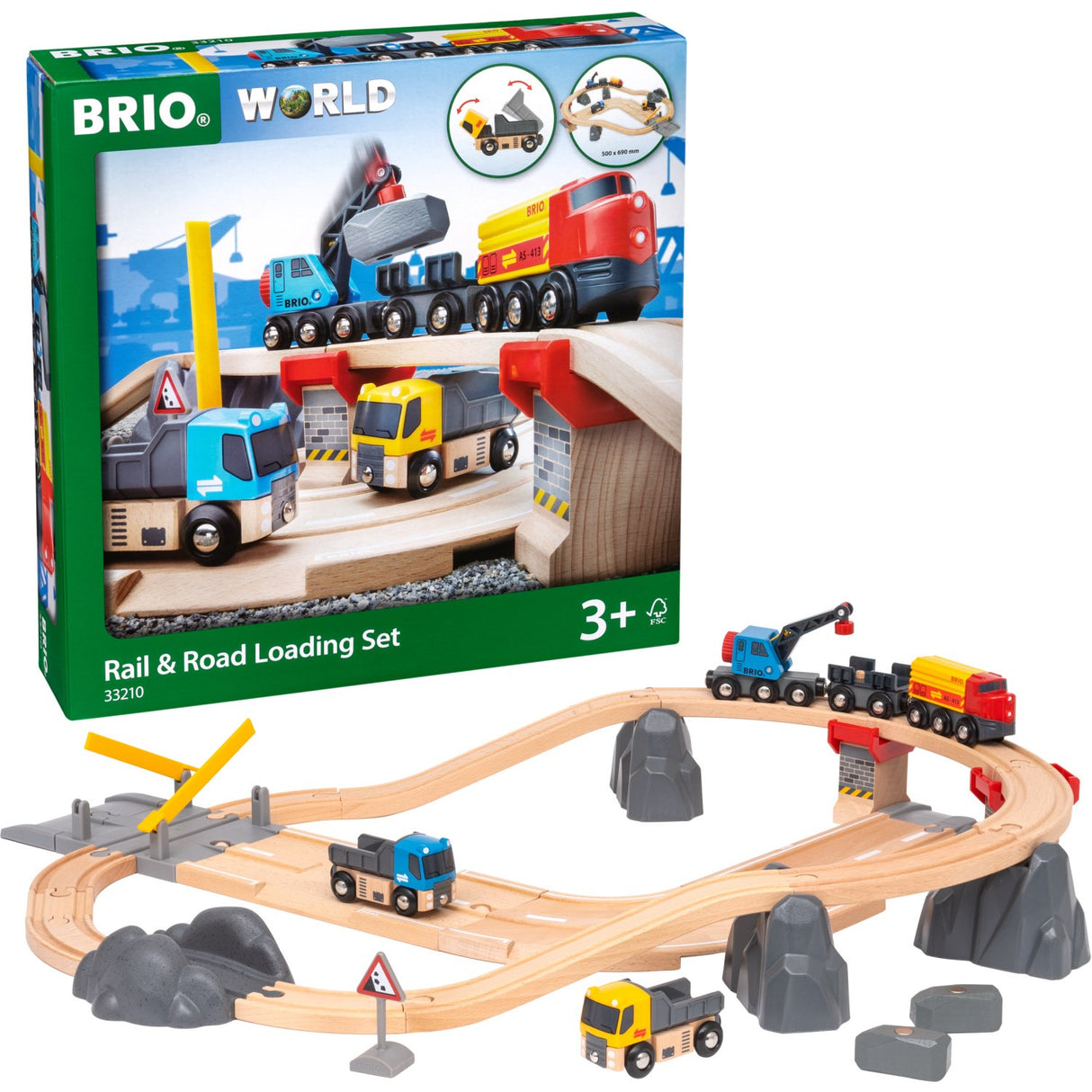 BRIO® 33210 Tog- And Vejbane, Lodsesæt