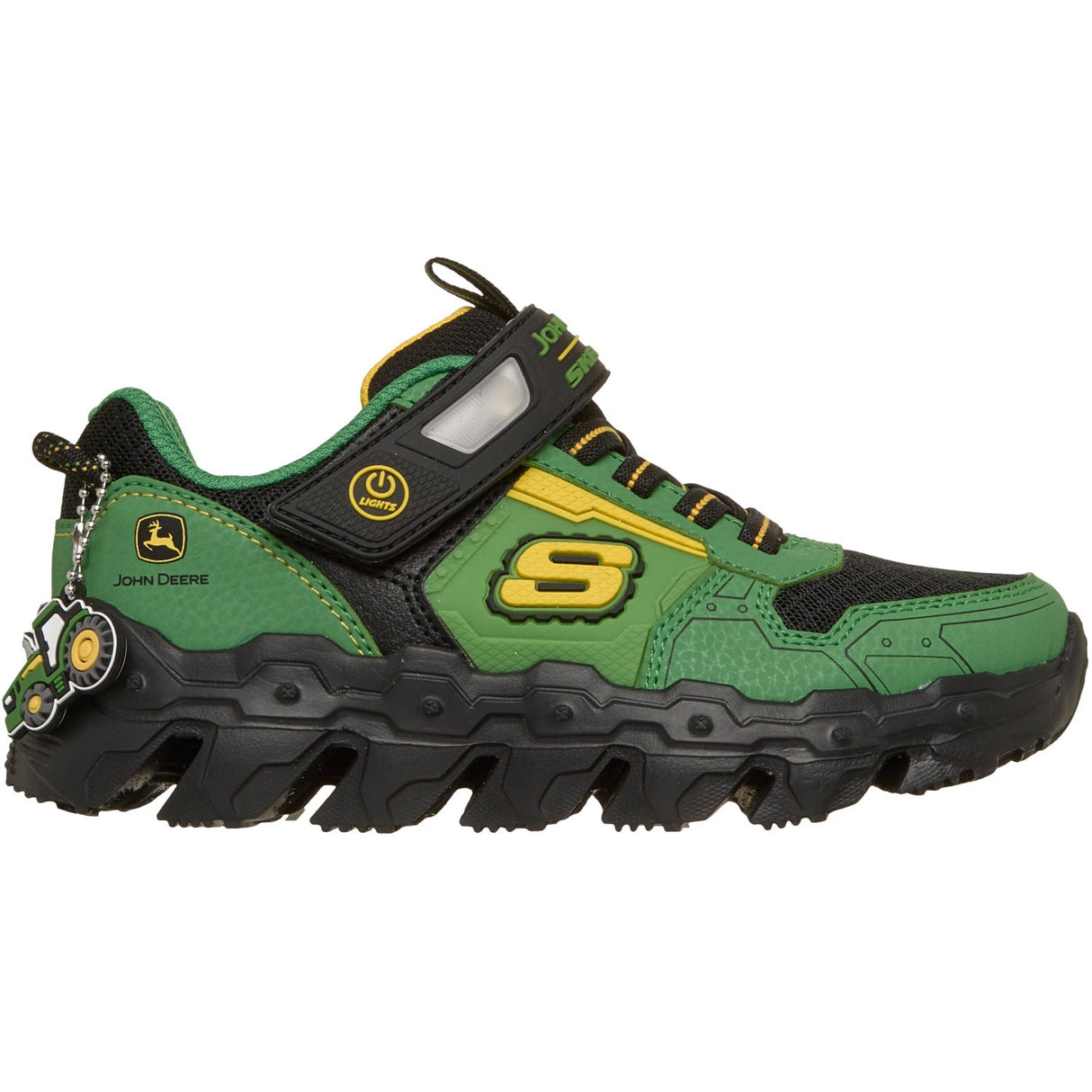 Skechers Gray John Deere Lighted Sneaker W/ Tractor Upper