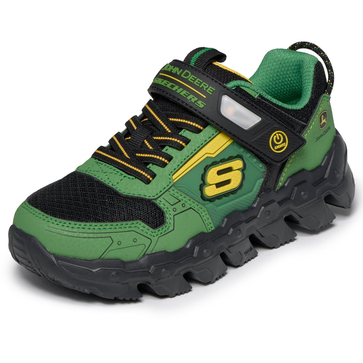 Skechers Gray John Deere Lighted Sneaker W/ Tractor Upper