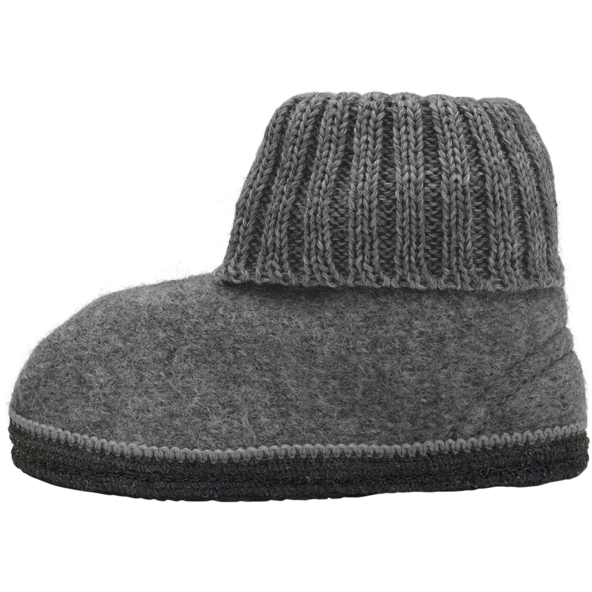 Huttelihut Medium Grey Melange Slippers Wool