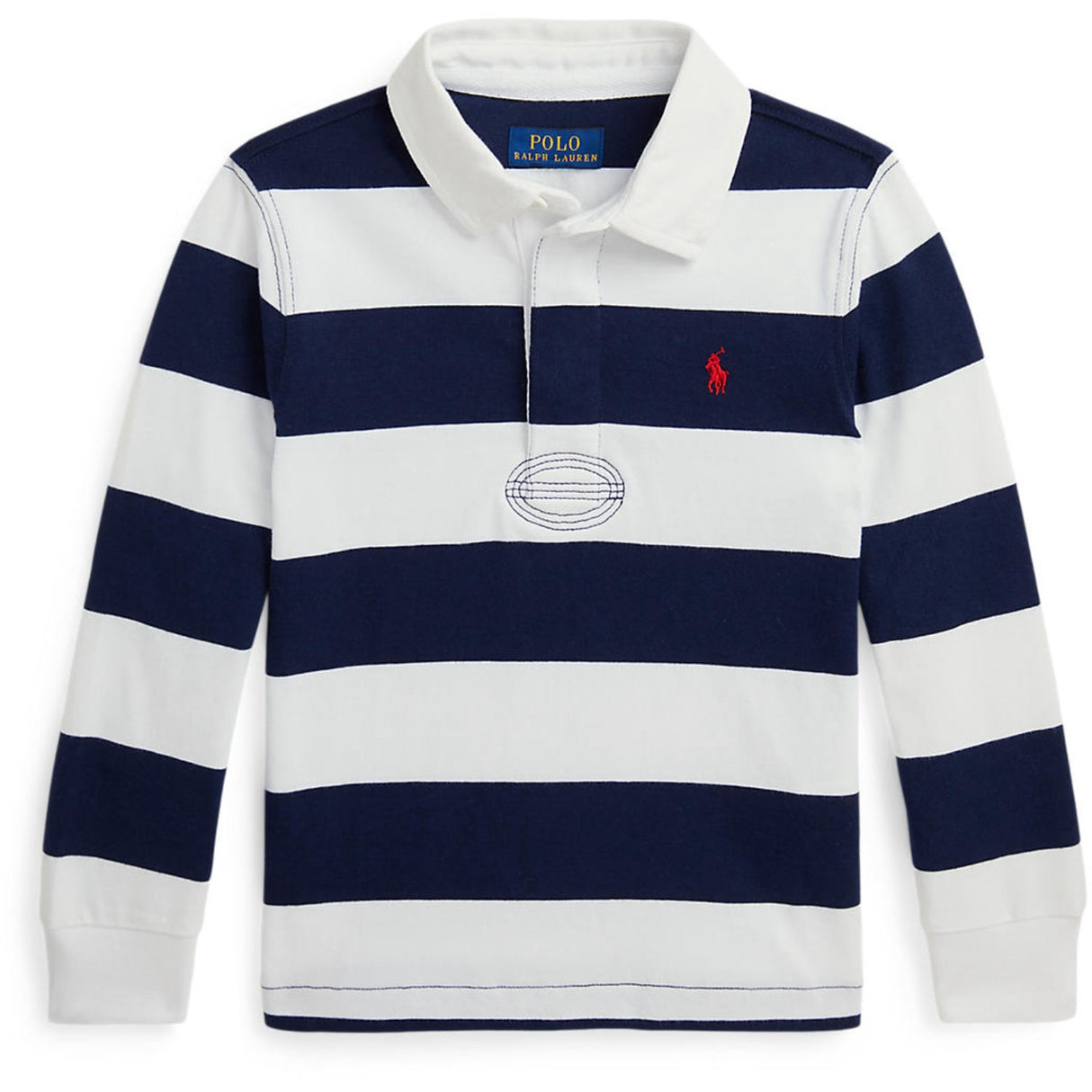 Polo Ralph Lauren White/Cruise Navy Rugby Polo T-Shirt