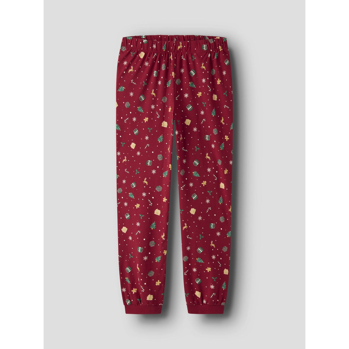 Name It Jester Red Xmas AOP Red Nanvismas Ls Nightset Adult