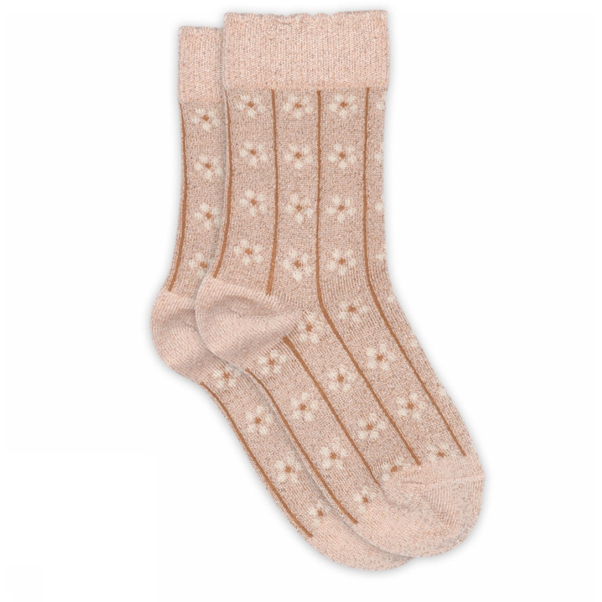 Mp Danmark Rose Dust Oline Glitter Socks