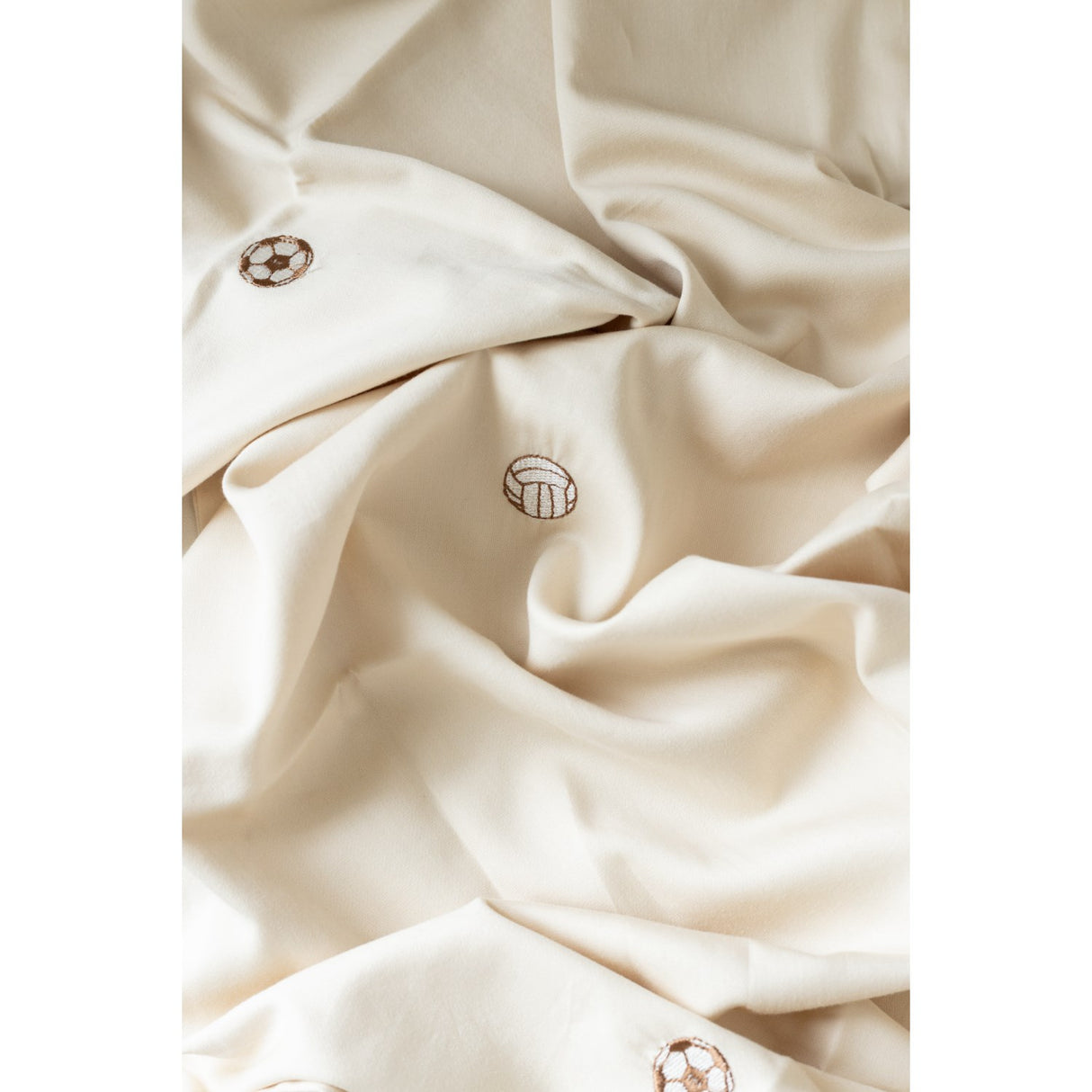 KAS Kopenhagen Cream Soccer Embroidered Bedding