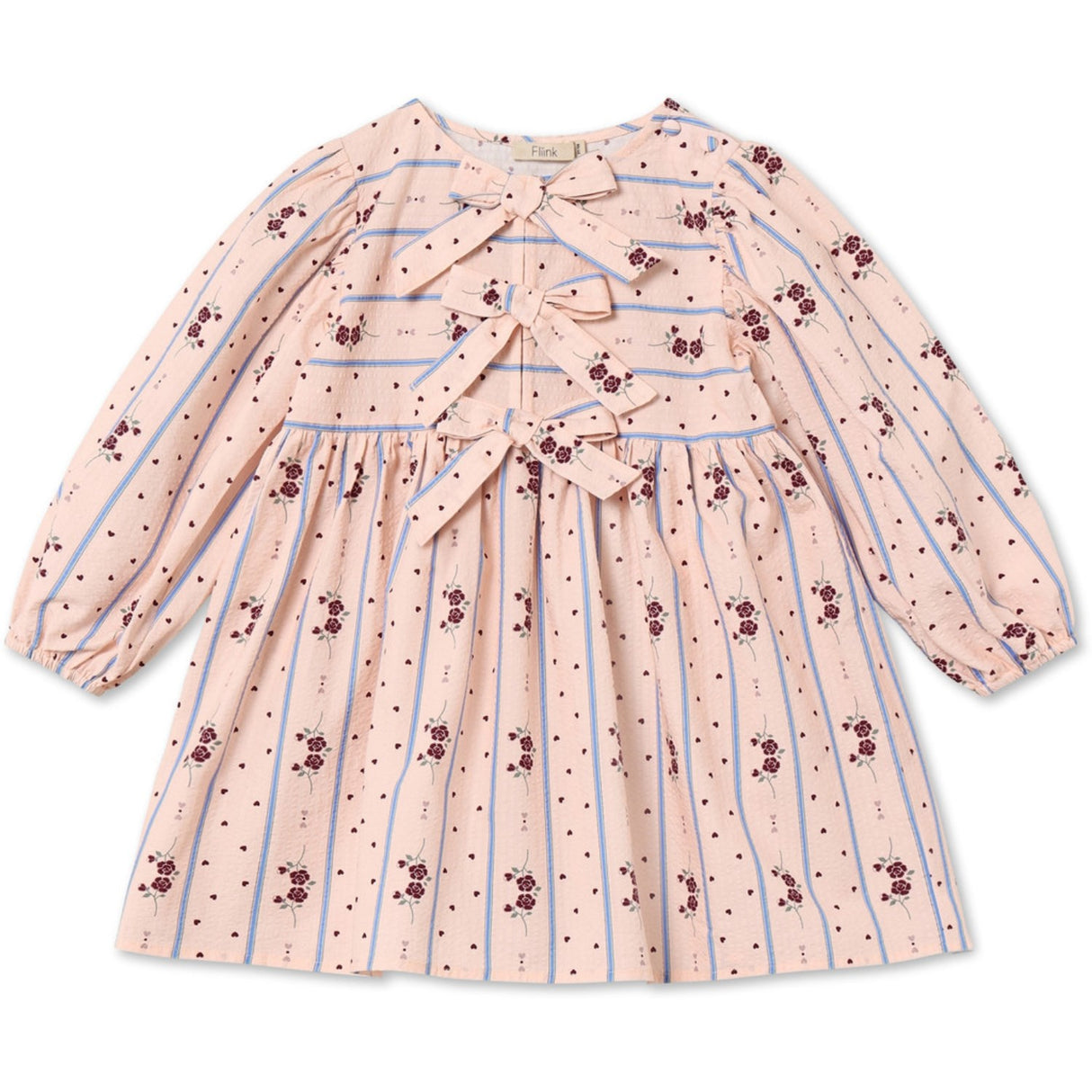 Fliink Chalk Pink Aop Colombe Ls Dress