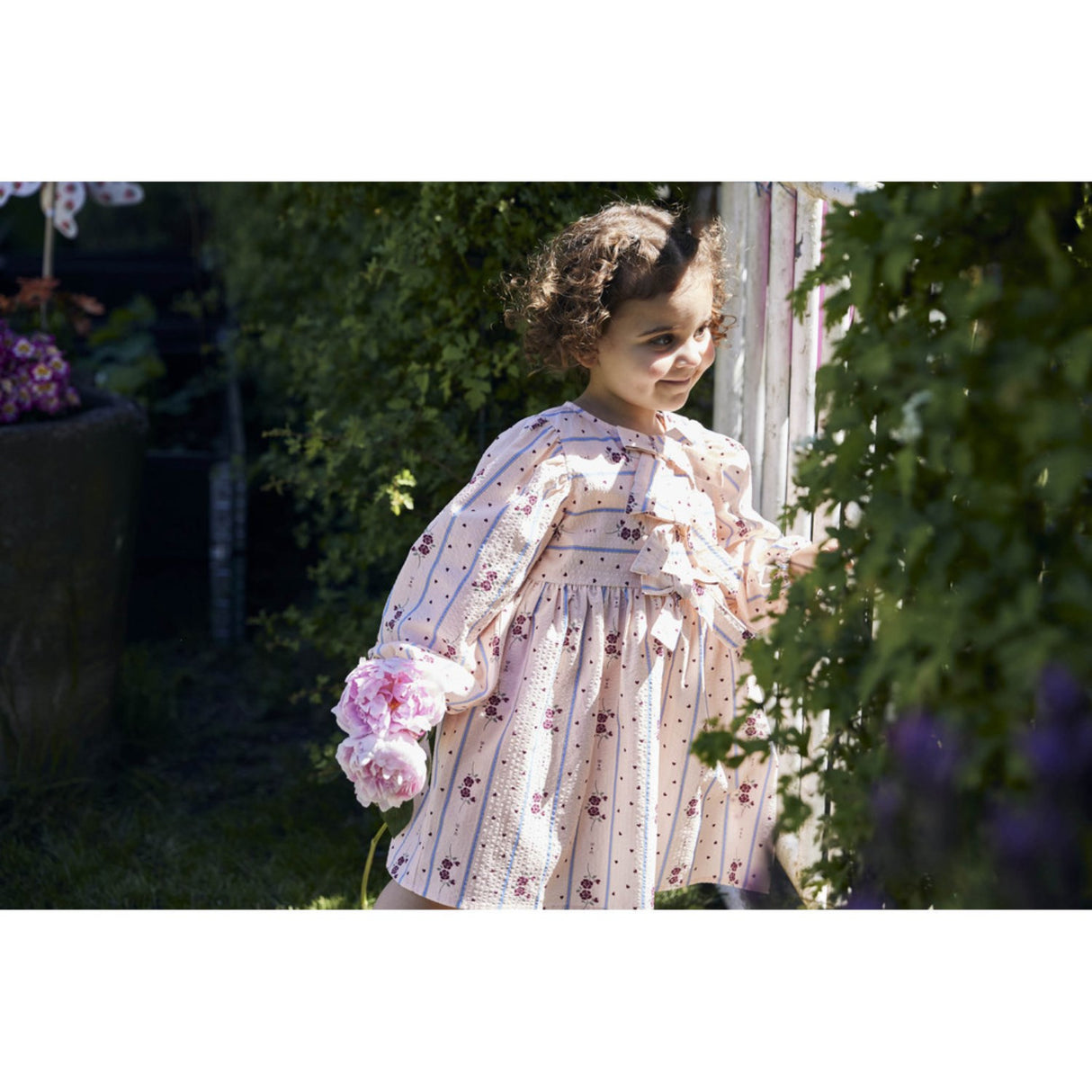 Fliink Chalk Pink Aop Colombe Ls Dress