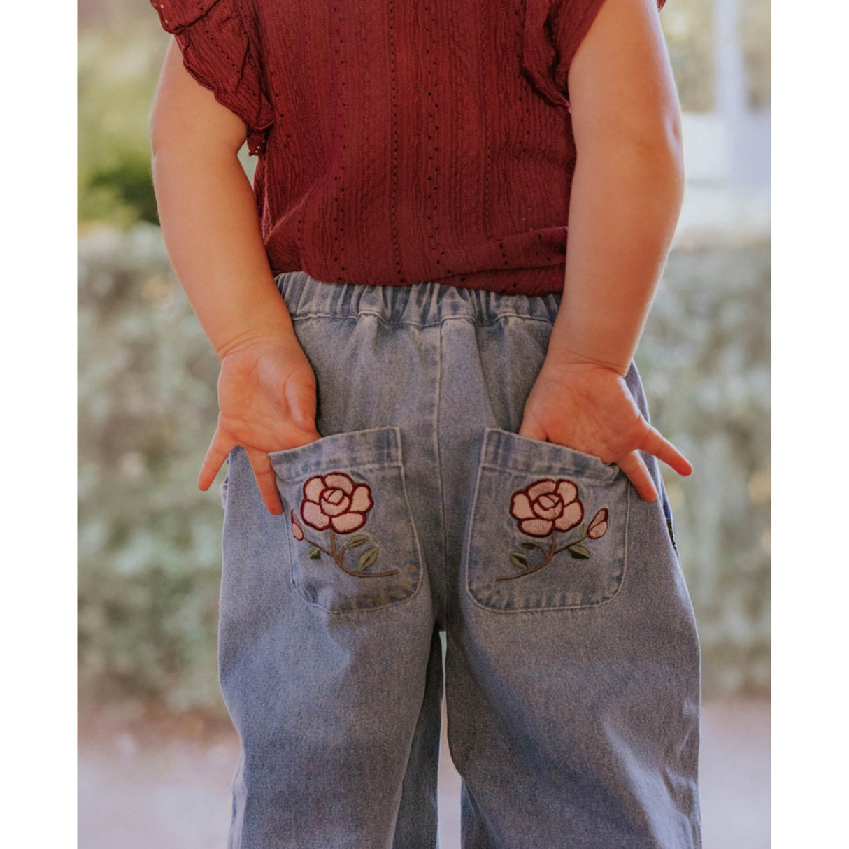 Fliink Medium Denim Blue Don Rose Pants