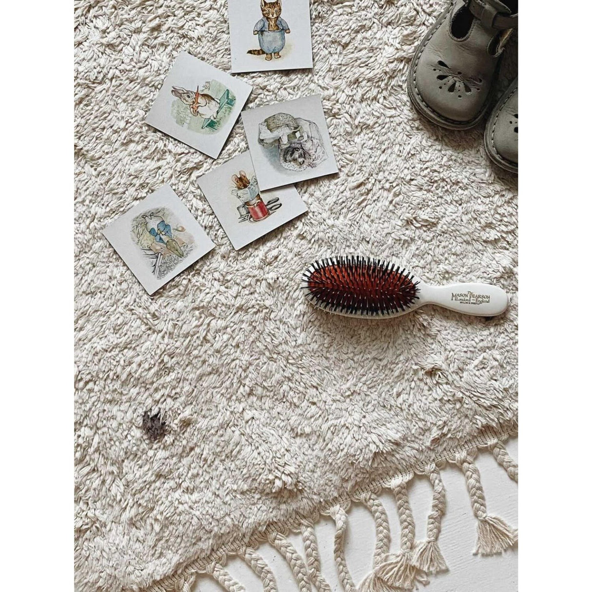 KAS Kopenhagen Natural/Brown Dots Small Rug 120X160