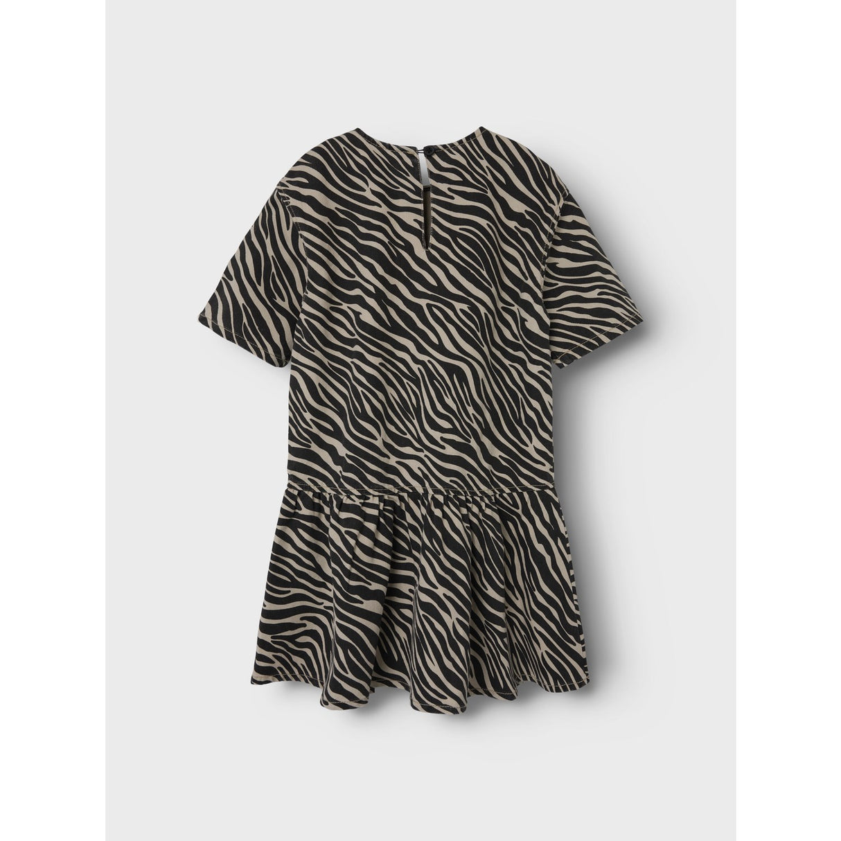 Name It Cement Black Zebra Nkfzebra Twill Ss Dress 4003-Td D