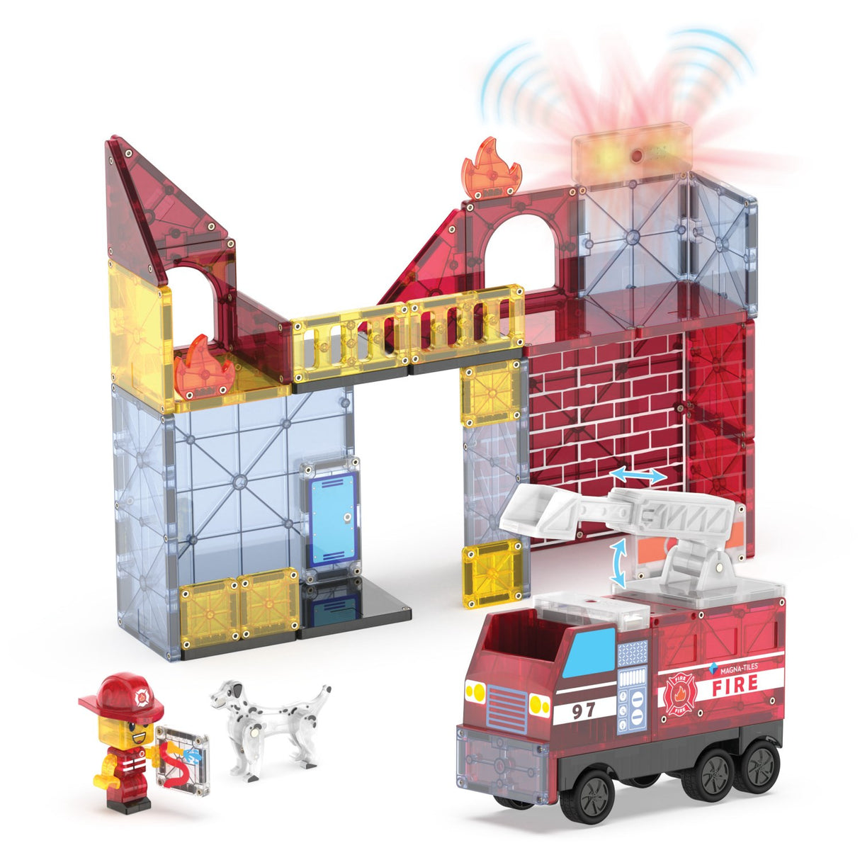 Magna-Tiles® Fire Station 50 Pcs