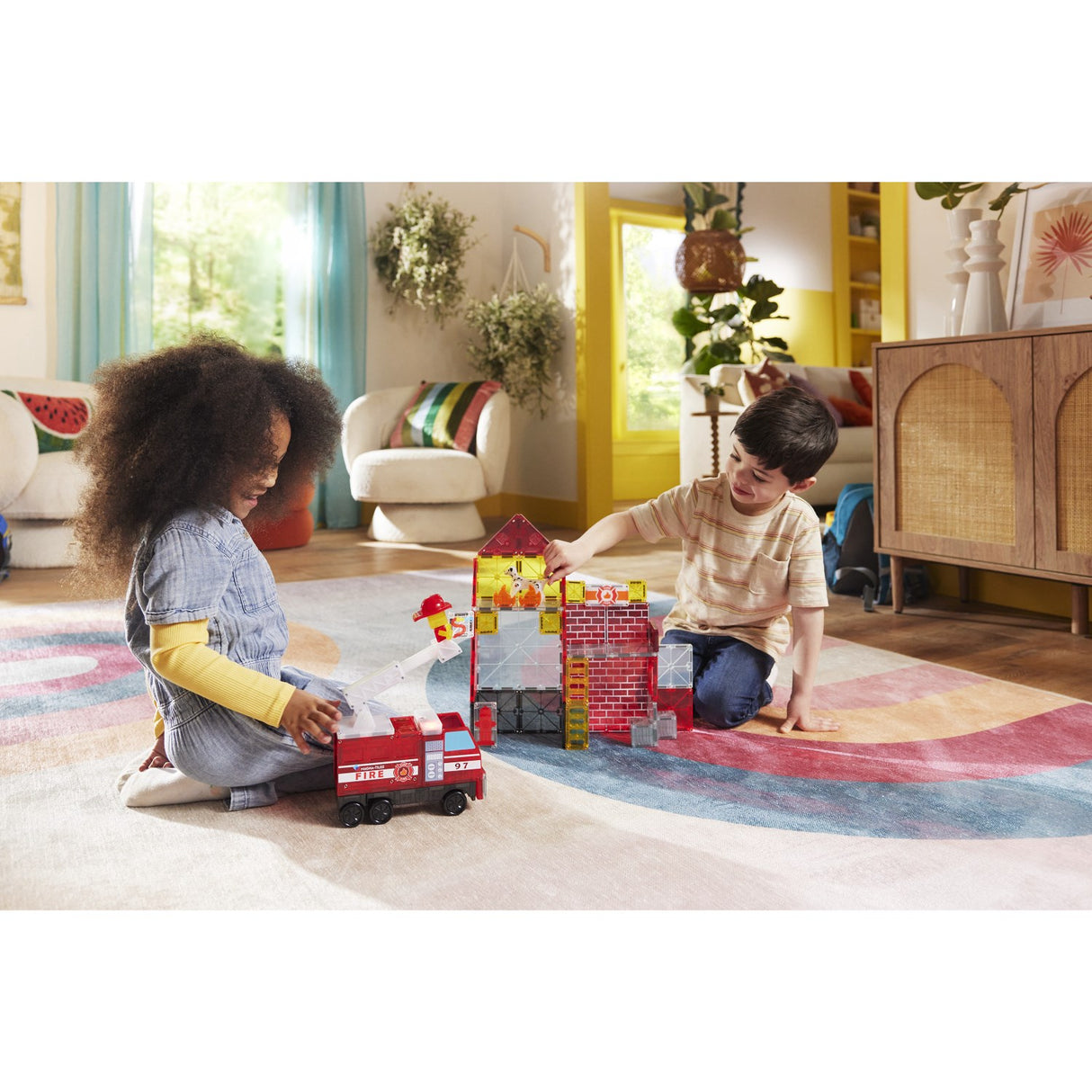 Magna-Tiles® Fire Station 50 Pcs