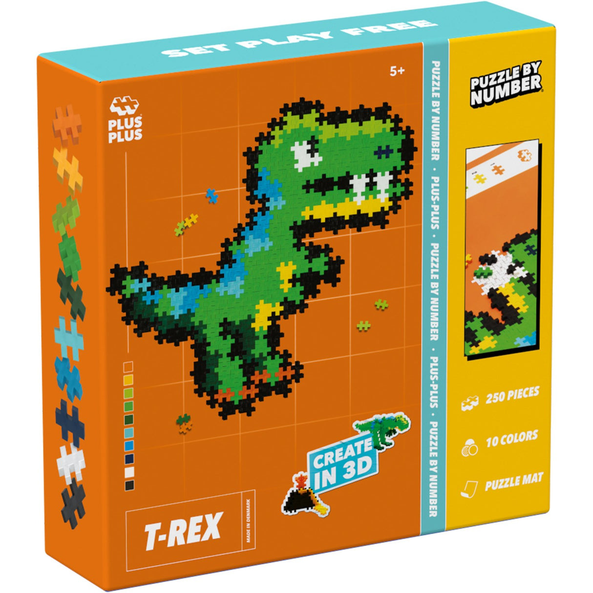 Plus-Plus Puzzle By Number T-Rex 250 Pcs