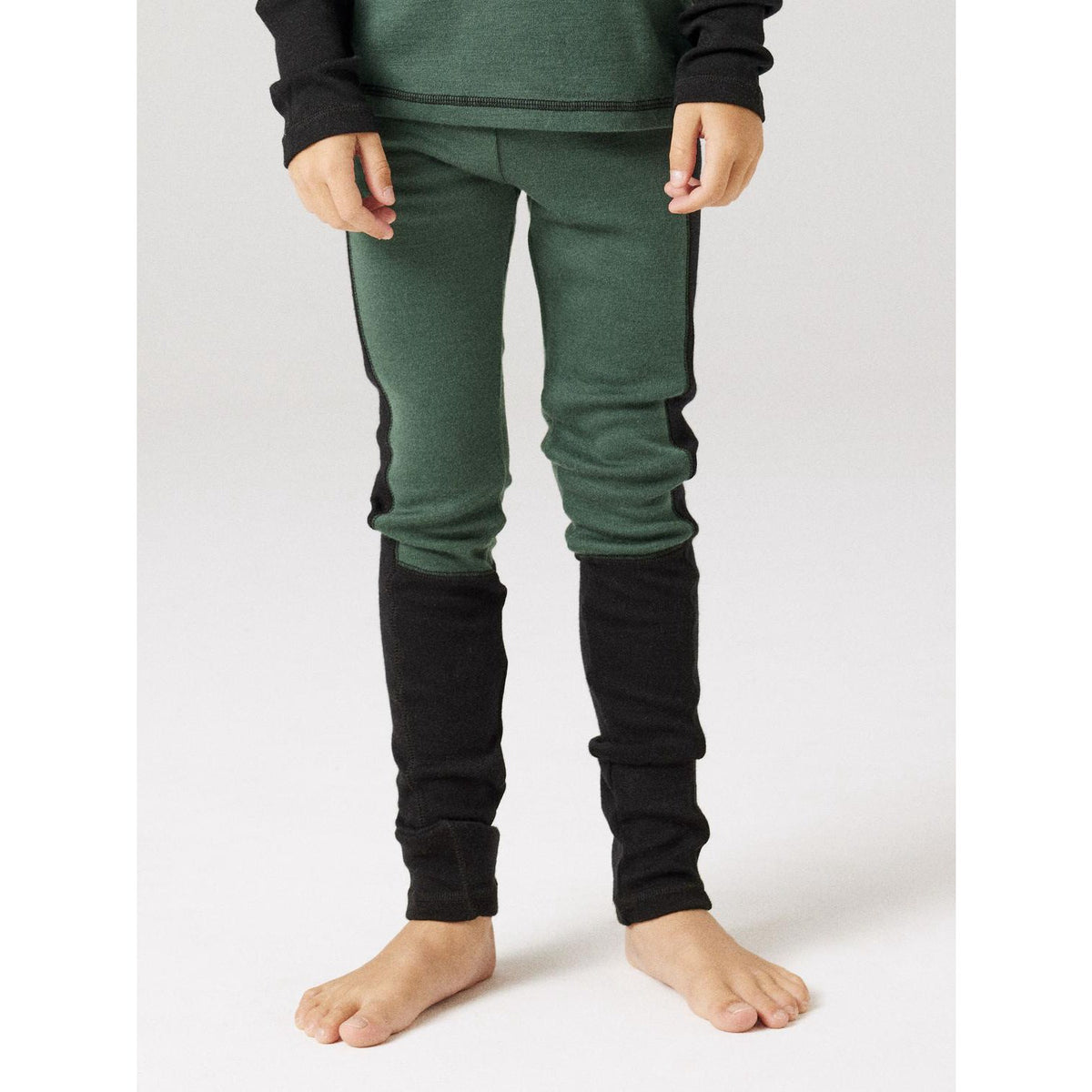 Name It Jungle Green Nkmwillo Wool Longjohn