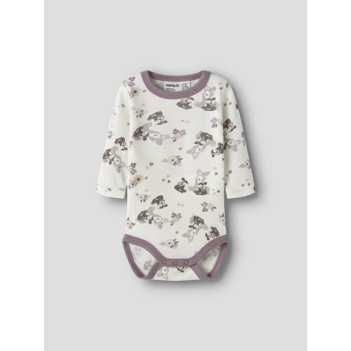 Name It Snow White Bambi + Flowers Nbfwillit Wool Ls Body