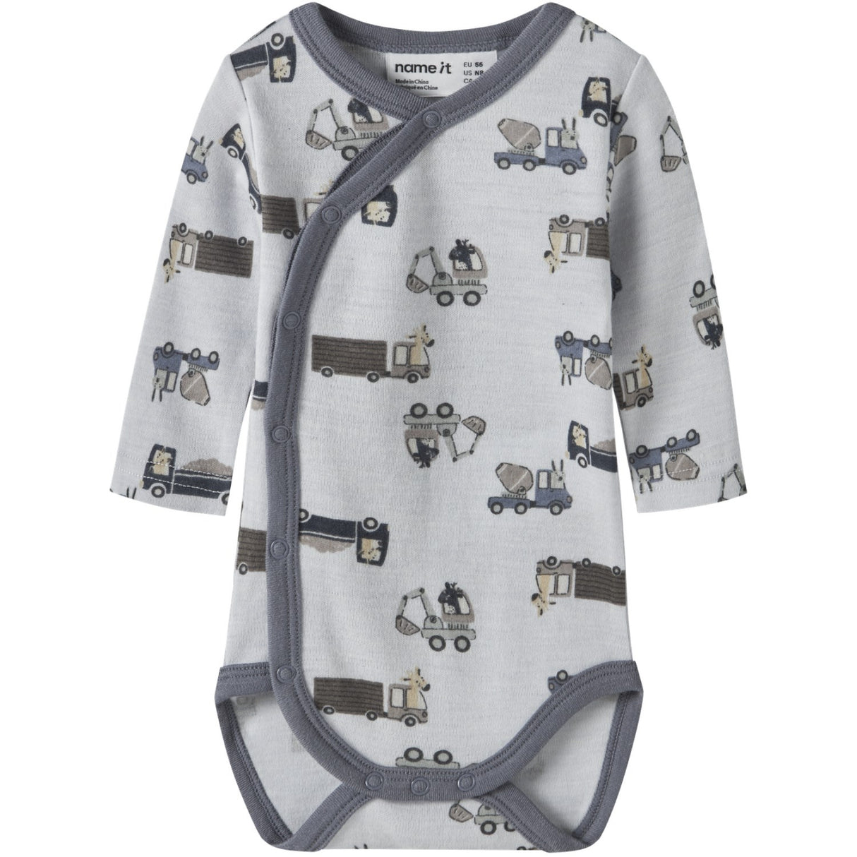 Name It Arctic Ice Animals At Work Nbmwillit Wool Ls Wrap Body