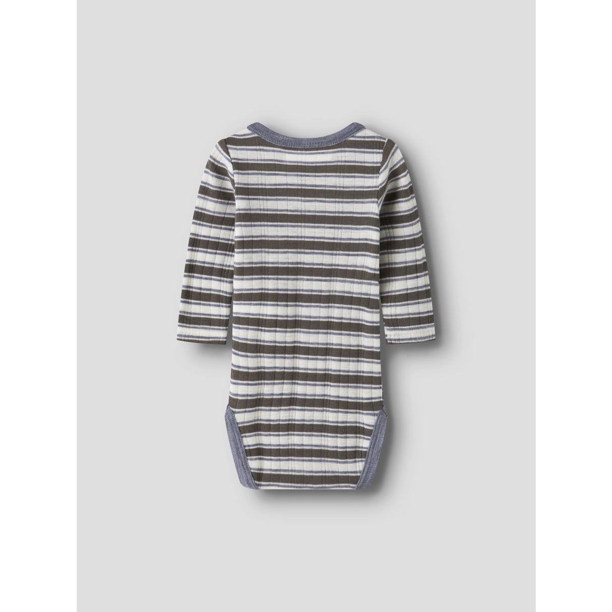 Name It Snow White Morel/Folkstone Gray Nbmwang Wool Needle Ls Body Noos
