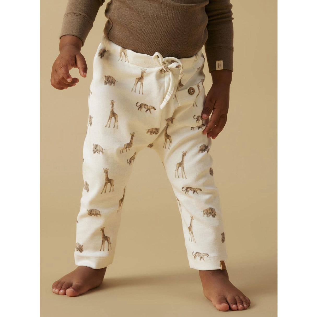 Lil'Atelier Coconut Milk Animals African Nbmgayo Elo Loose Pants Lil Noos