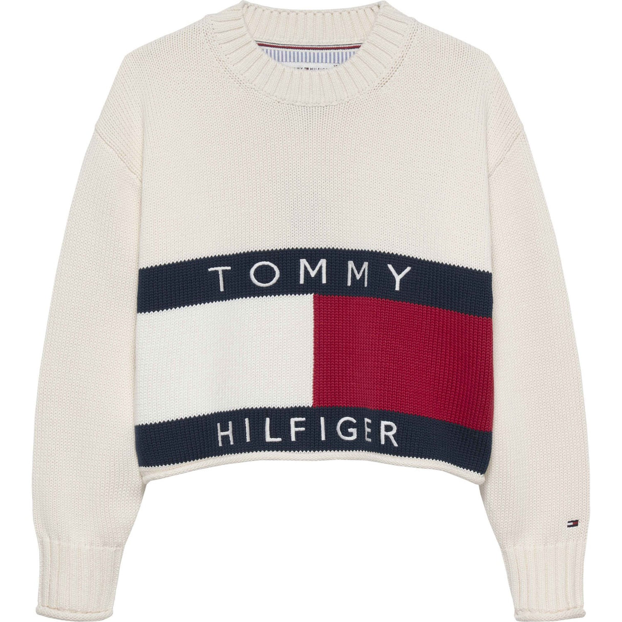 Tommy Hilfiger Ivory Silk Heritage Sweater