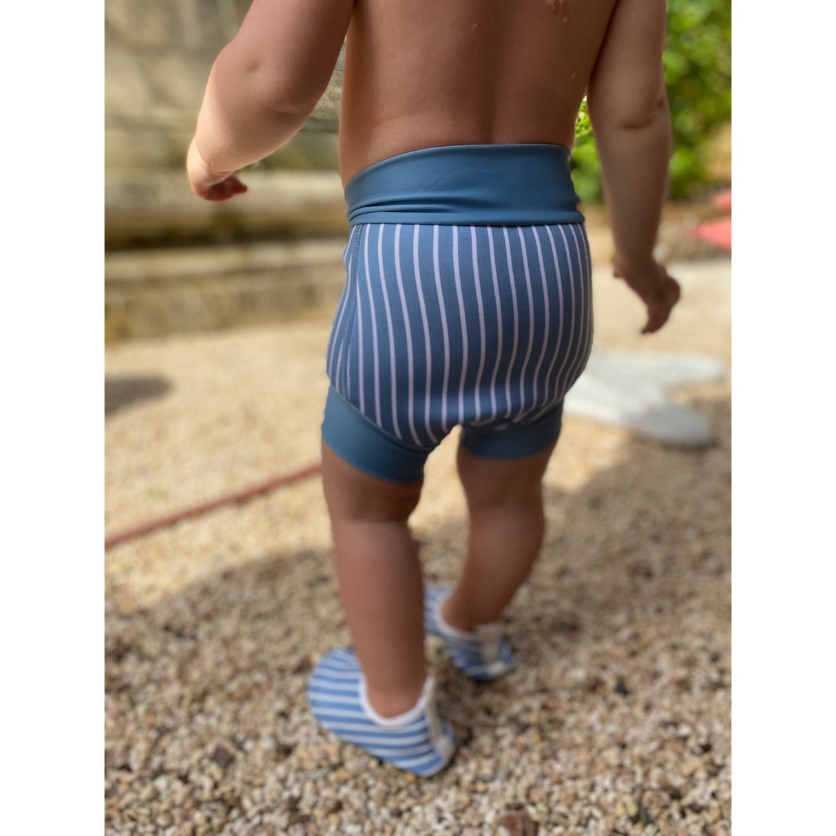 Vanilla COPENHAGEN Blue Shadow Striped Swim Pants Neoprene