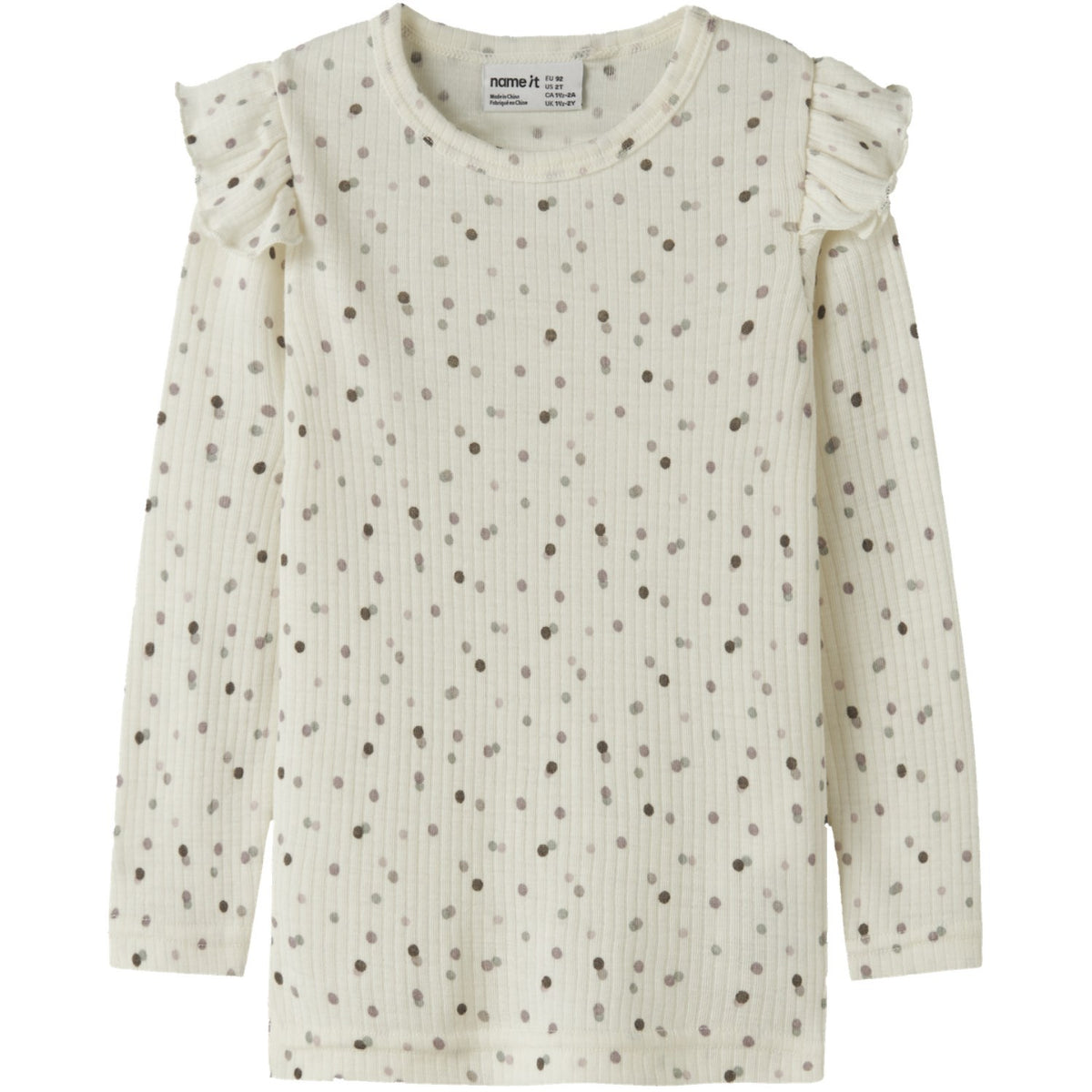 Name It Snow White Double Dots Nmfwomi Wo/Mo Ls Top